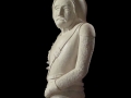 L'Homme armé, ronde-bosse, taille directe, pierre de Lucenay H: 78 cm, B: 25 x 35, 130 kg
